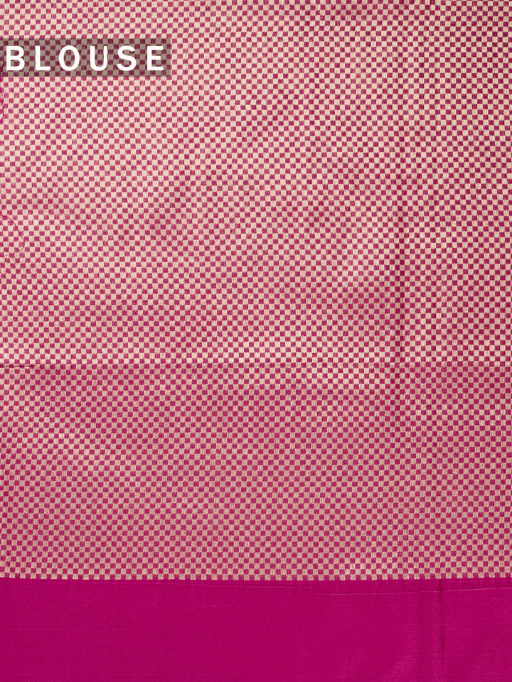 Purple Cotton Plain Banarasi Saree