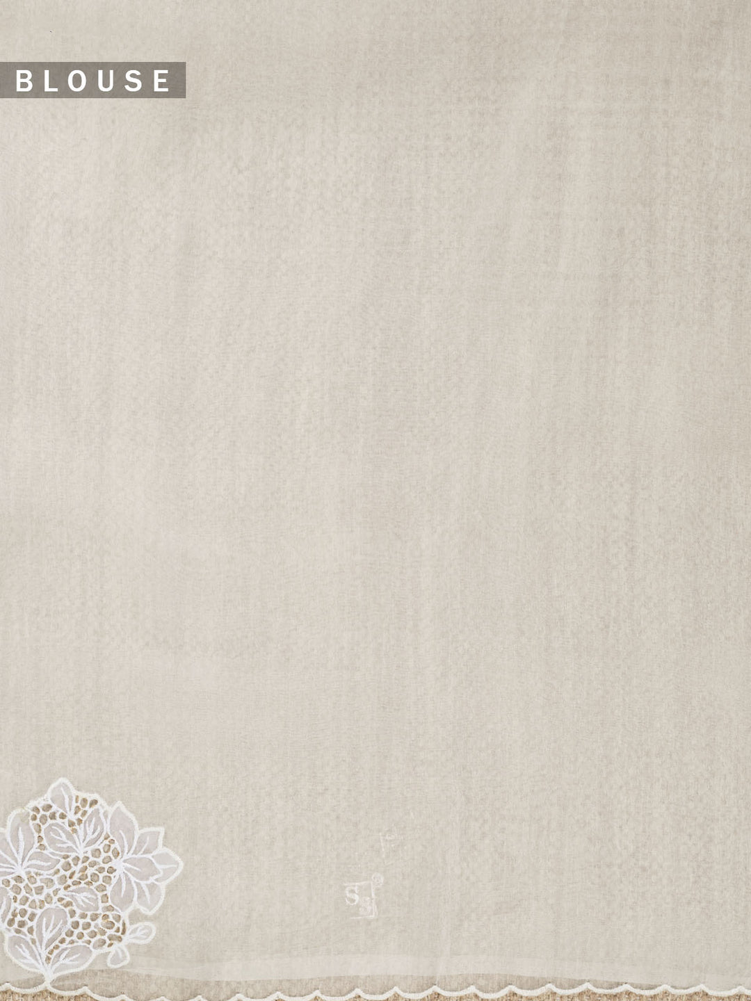 White Tissue Plain Banarasi Saree_5