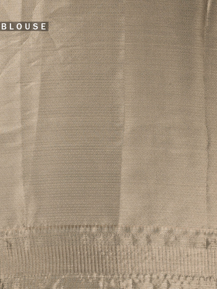 Blue Pure Tissue Plain Banarasi Saree