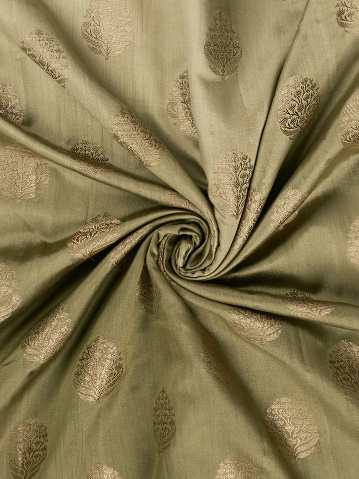 Mehendi Green Ombre Chiniya Silk Banarasi Saree