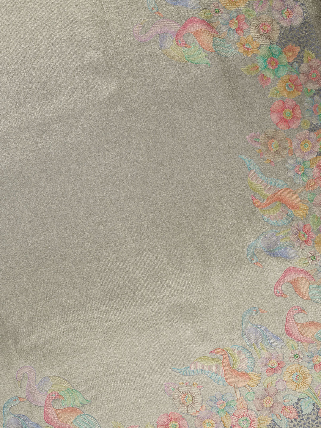 Green Pure Tissue Plain Banarasi Saree_5