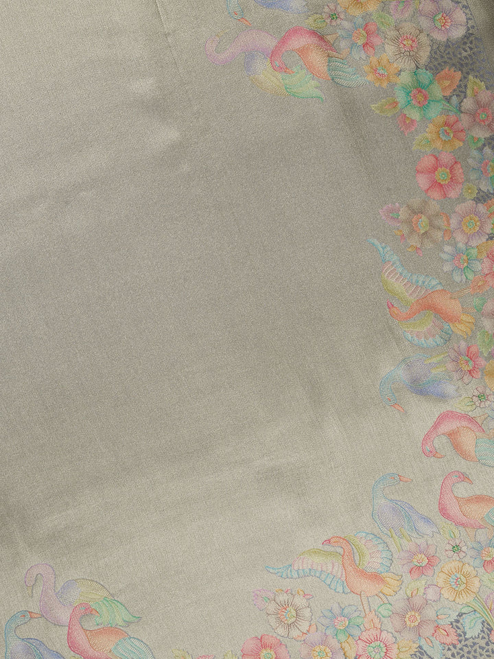 Green Pure Tissue Plain Banarasi Saree