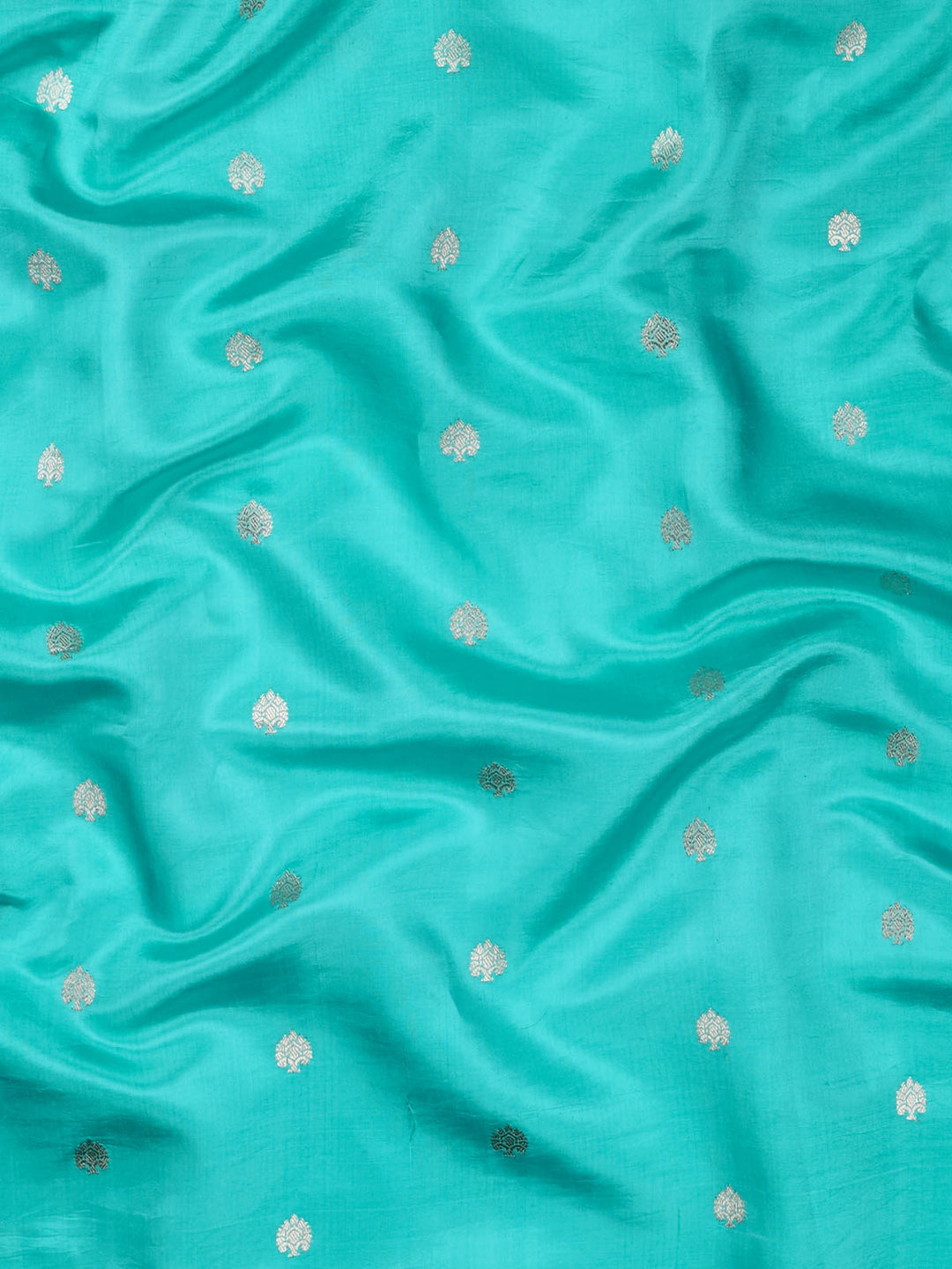 Firozi Katan Silk Banarasi Saree_4