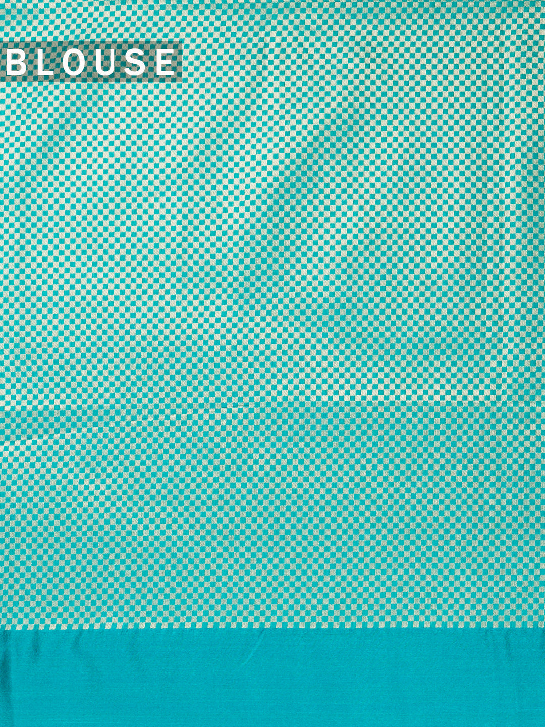 Firozi Cotton Plain Banarasi Saree_5