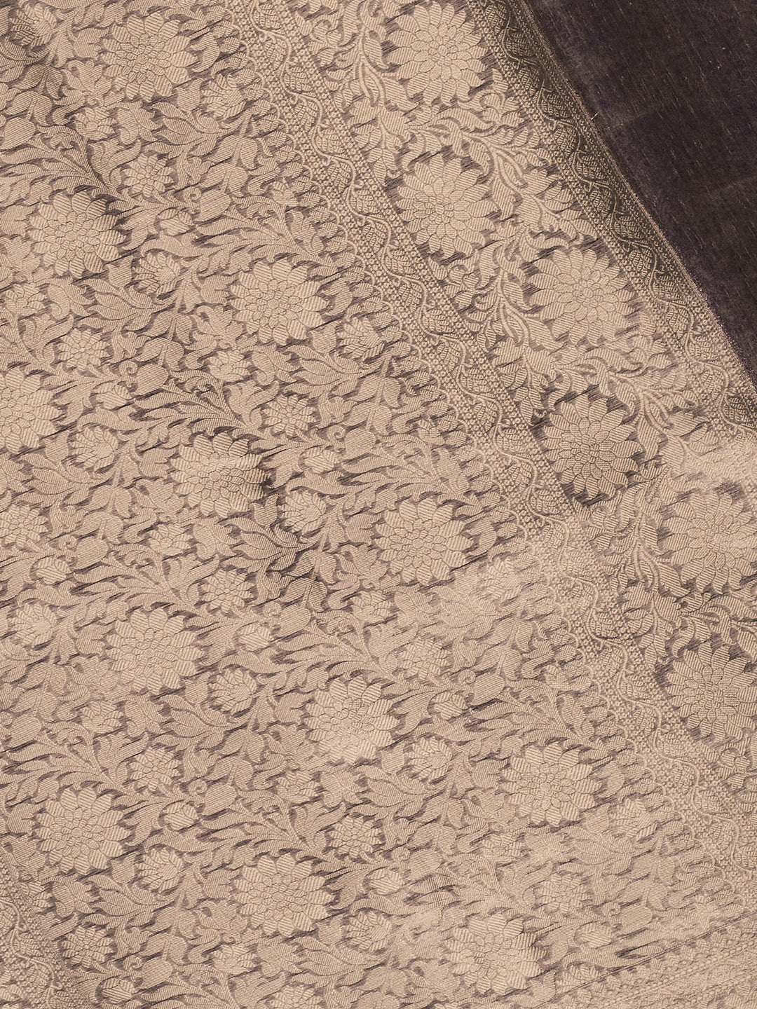 Purple Pure Tissue Zari Weave Banarasi Saree_4