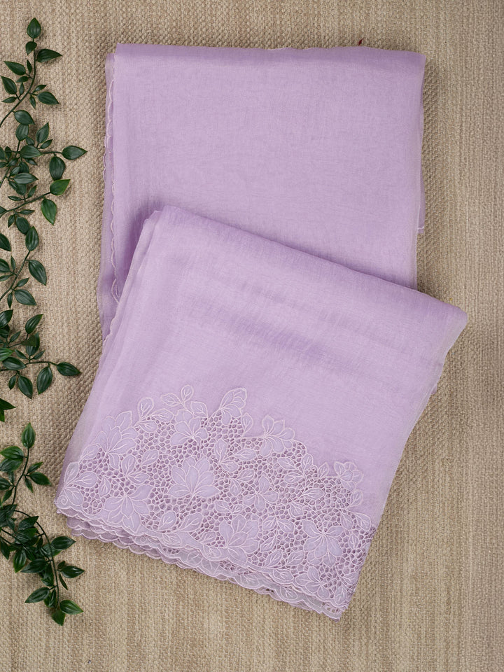 Purple Tissue Plain Banarasi Saree