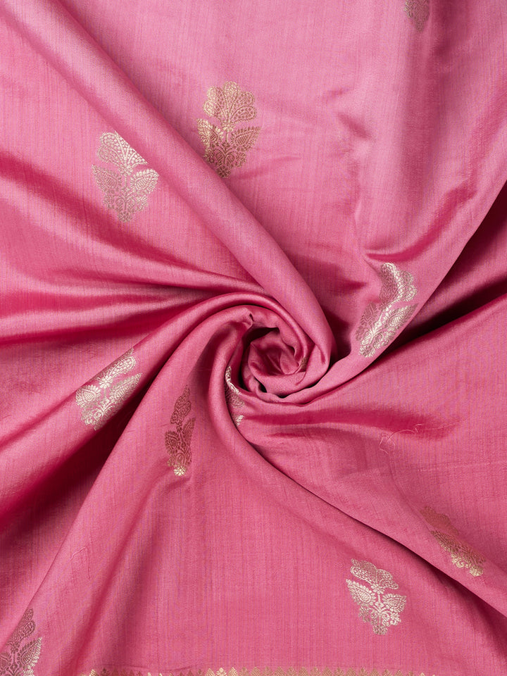 Pearl Pink Chiniya Silk Banarasi Saree