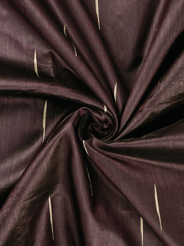 Brown Cotton Plain Banarasi Saree