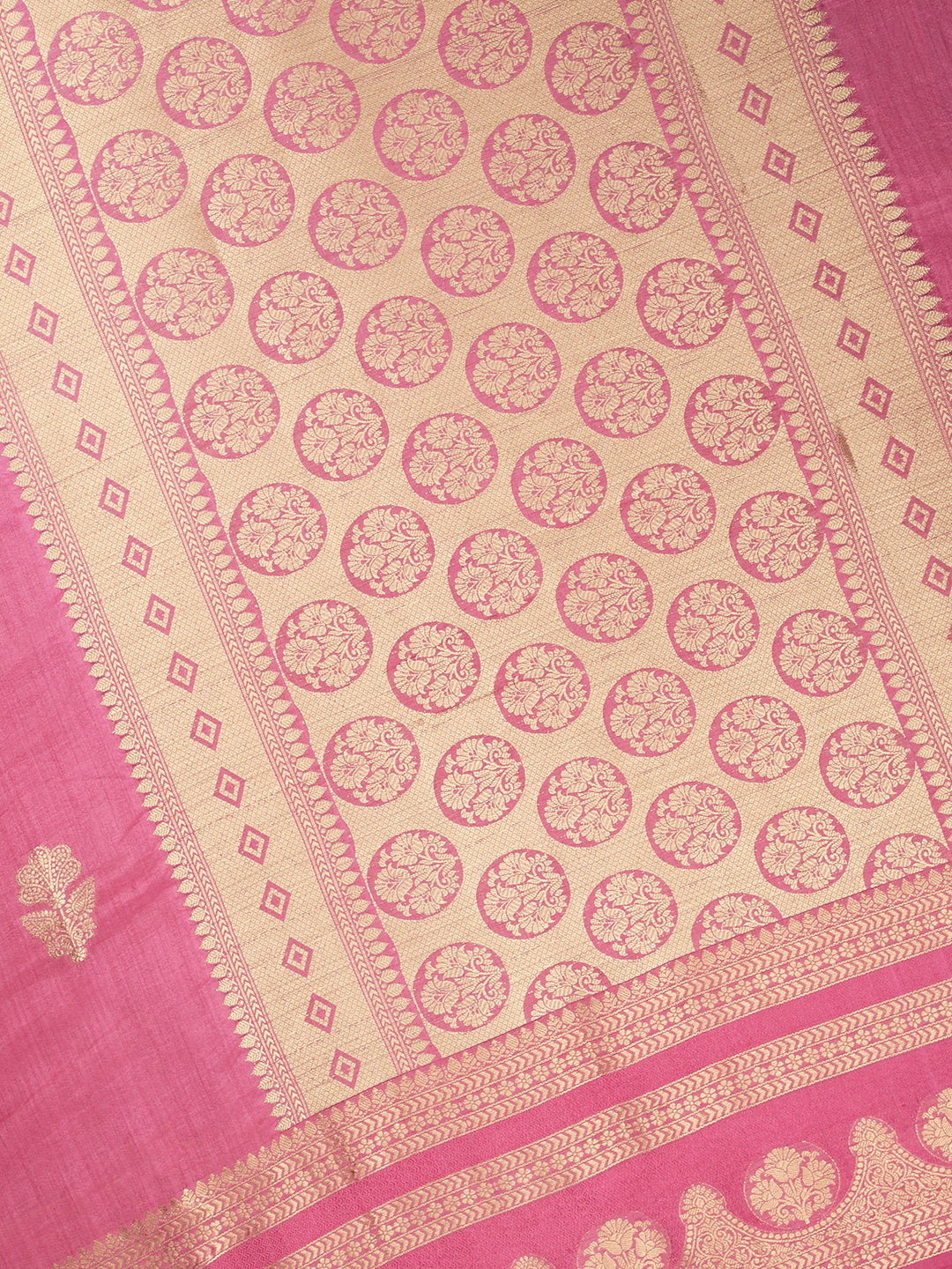 Pearl Pink Chiniya Silk Banarasi Saree_4