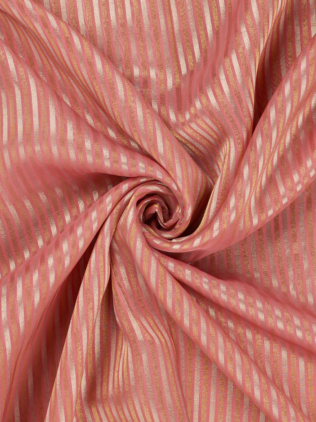 Peach  Tissue Sonarupa Stripes Banarasi Saree_3