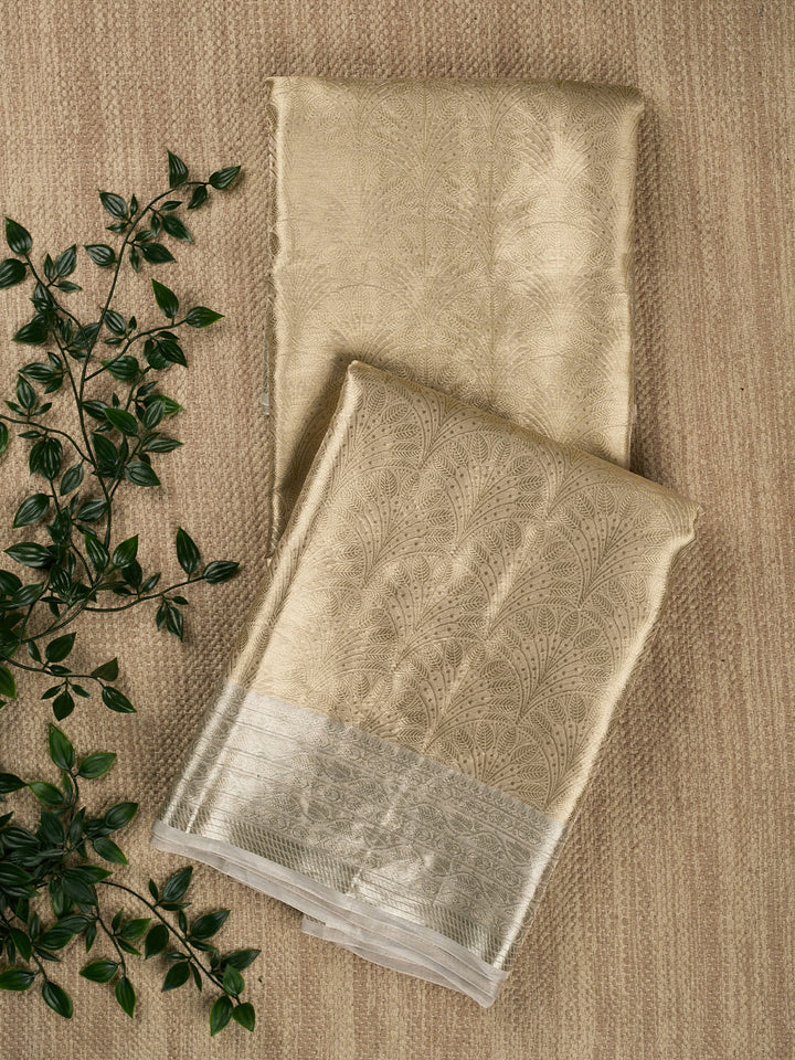 Gold Pure Tissue Zari Weave Banarasi Saree