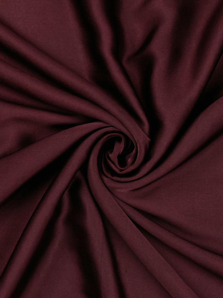 Wine Satin Printed Banarasi Saree