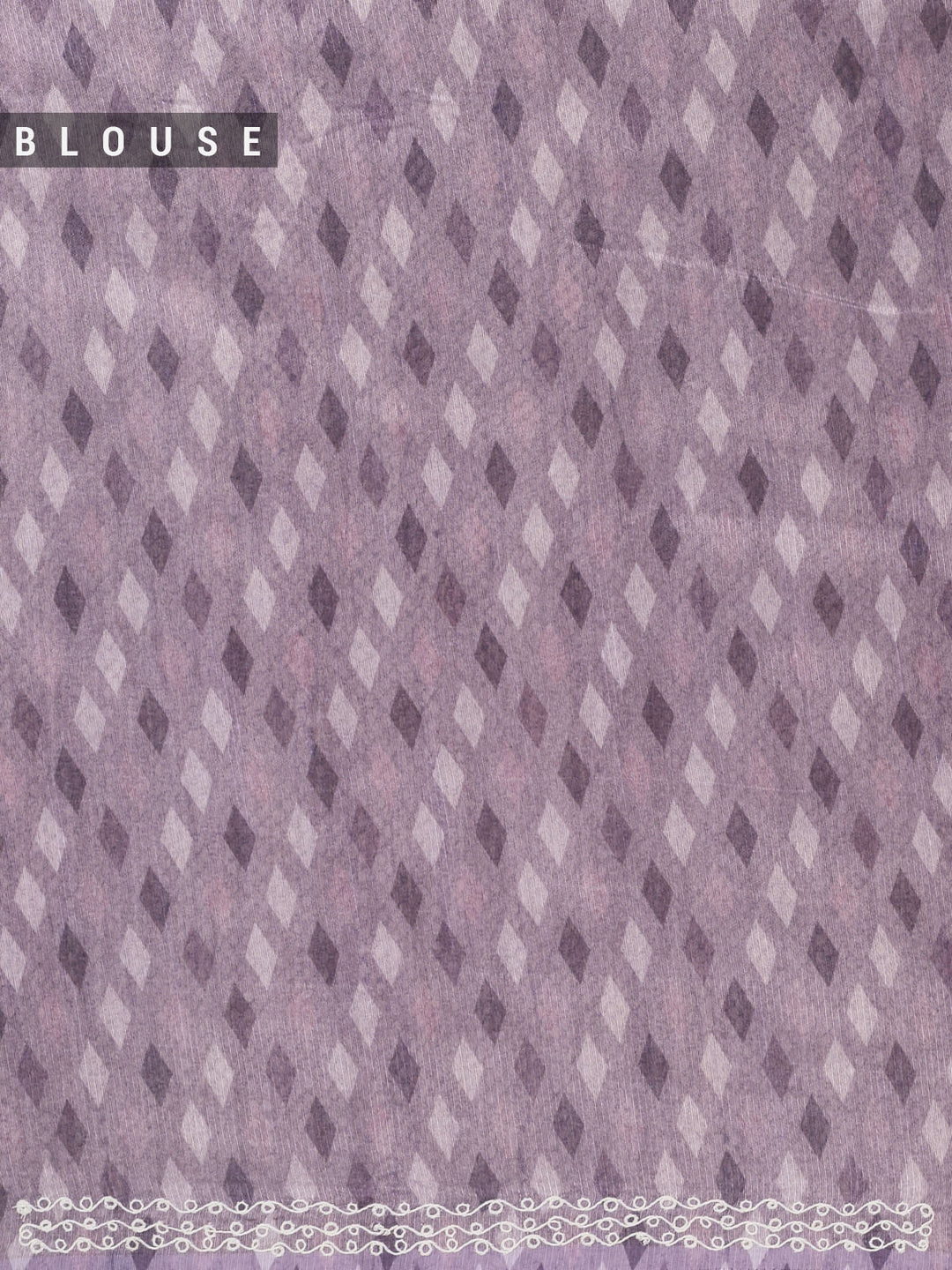 Mauve Cotton Print With Thread Embroidery Banarasi Saree_5