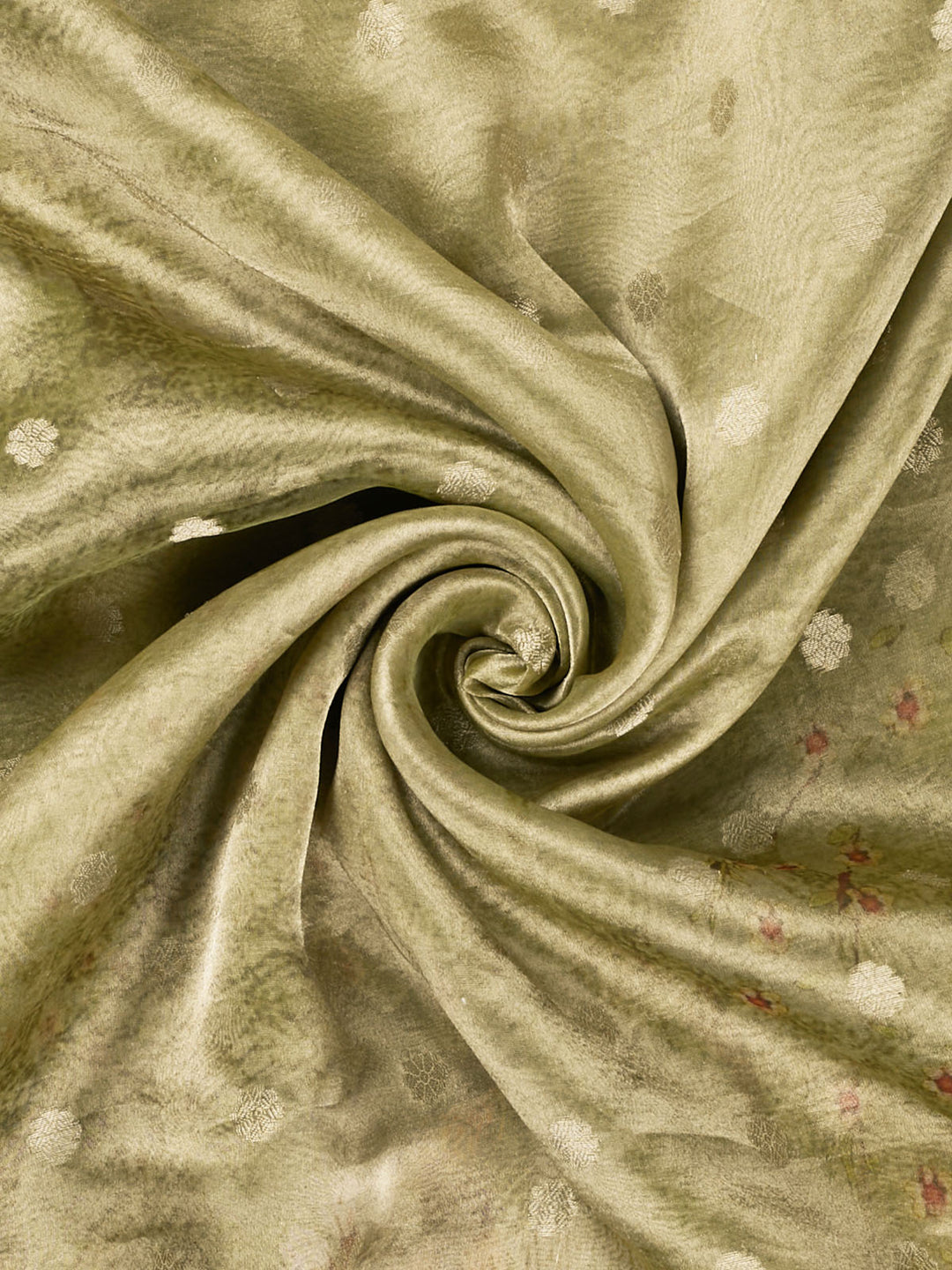 Green Pure Tissue Printed Banarasi Saree_3