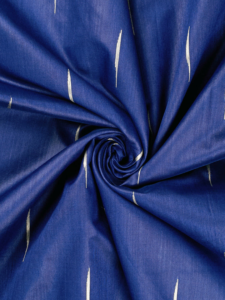 Blue Cotton Plain Banarasi Saree