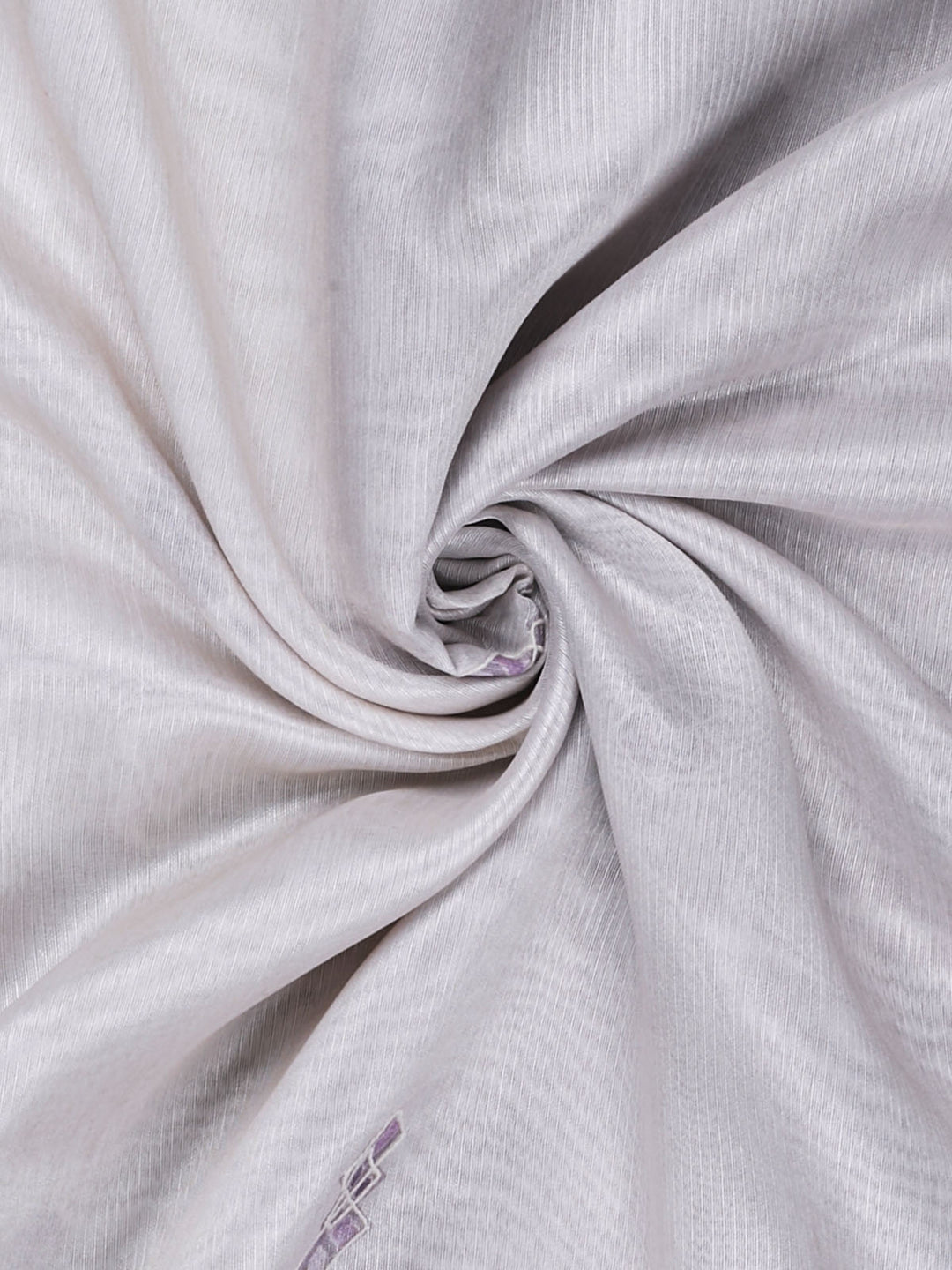 Mauve Cotton Print With Thread Embroidery Banarasi Saree_3