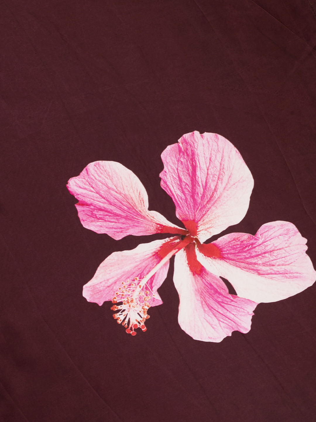 Wine Satin Printed Banarasi Saree_4