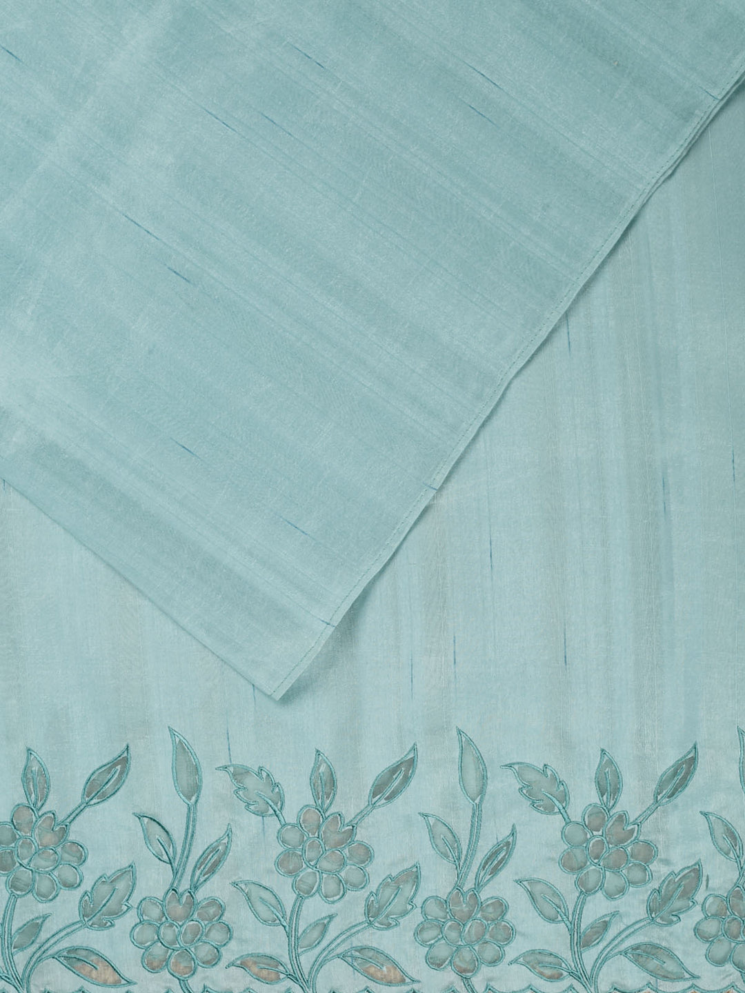 Green Tussar Plain Banarasi Saree_2