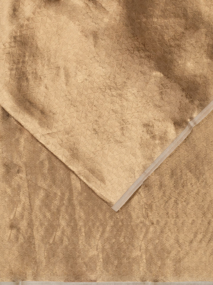 Biege Pure Tissue Zari Weave Banarasi Saree