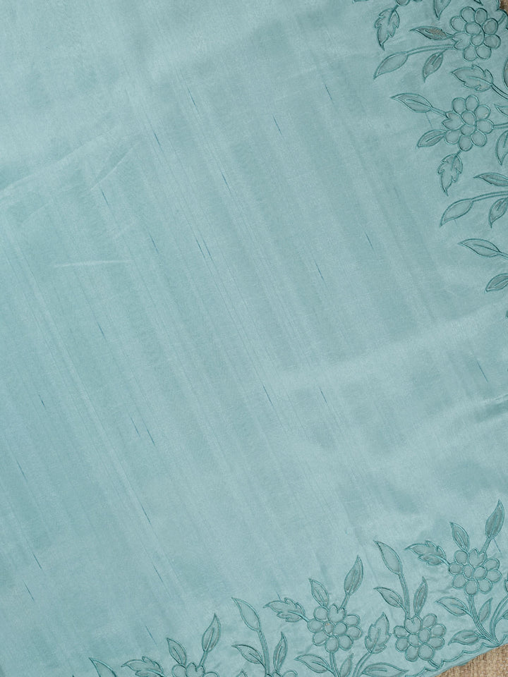 Green Tussar Plain Banarasi Saree