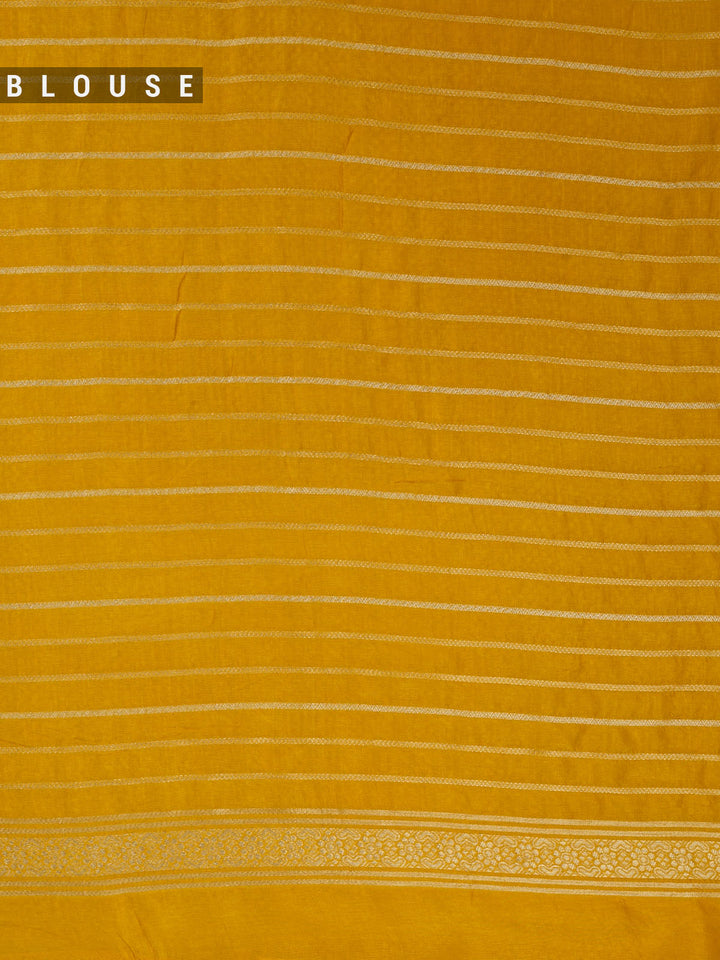 Yellow Dola silk Zari Buti  Banarasi Saree