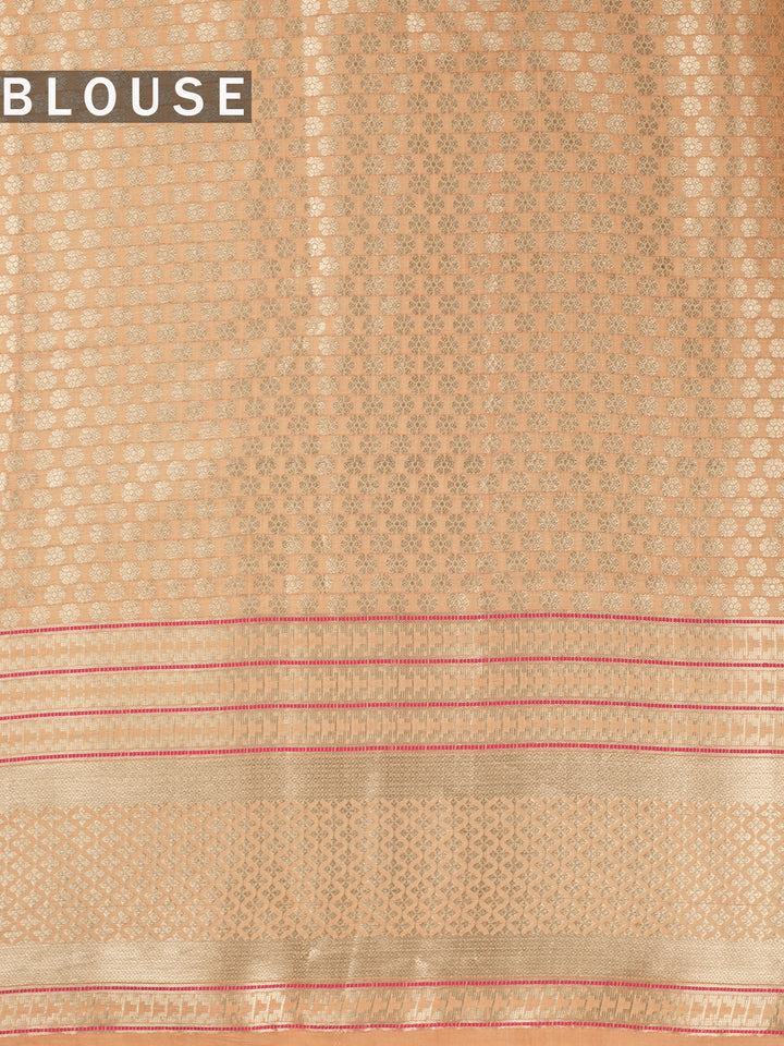 Orange Chiniya Silk Banarasi Saree