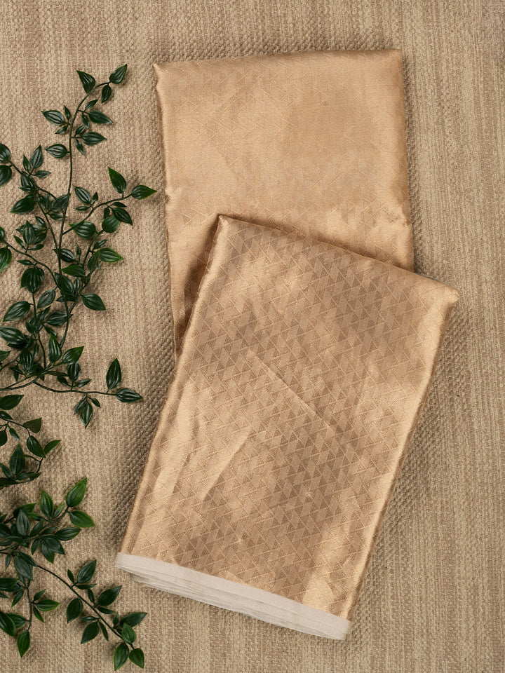 Biege Pure Tissue Zari Weave Banarasi Saree