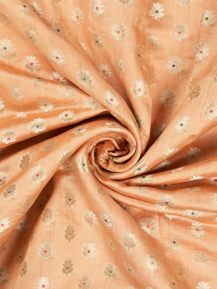 Orange Chiniya Silk Banarasi Saree