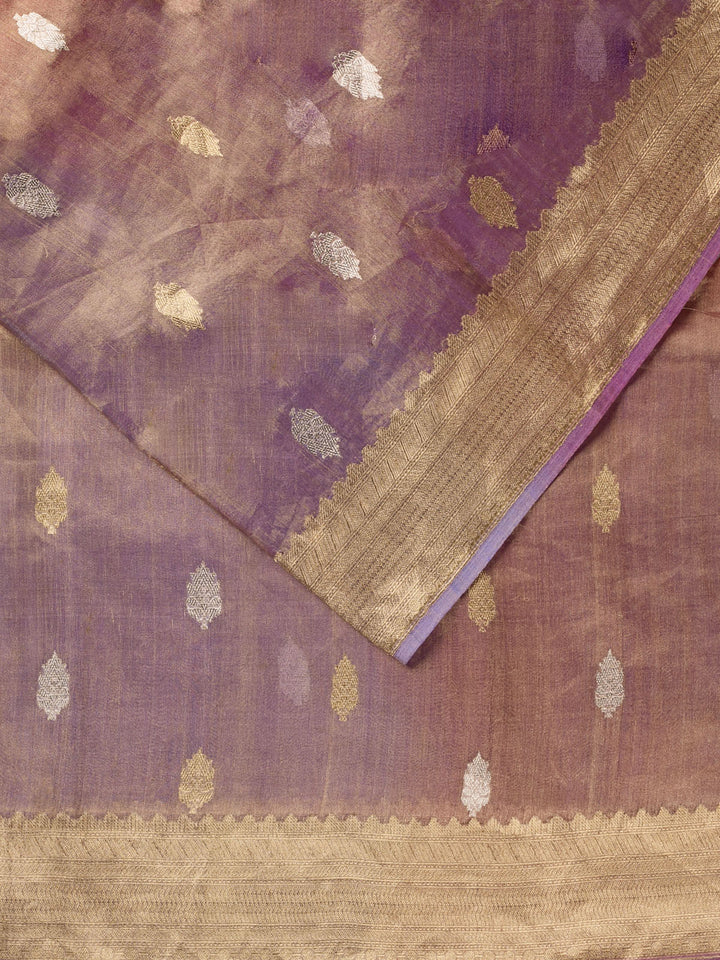 Purple Pure Tissue Sonarupa Butis Banarasi Saree