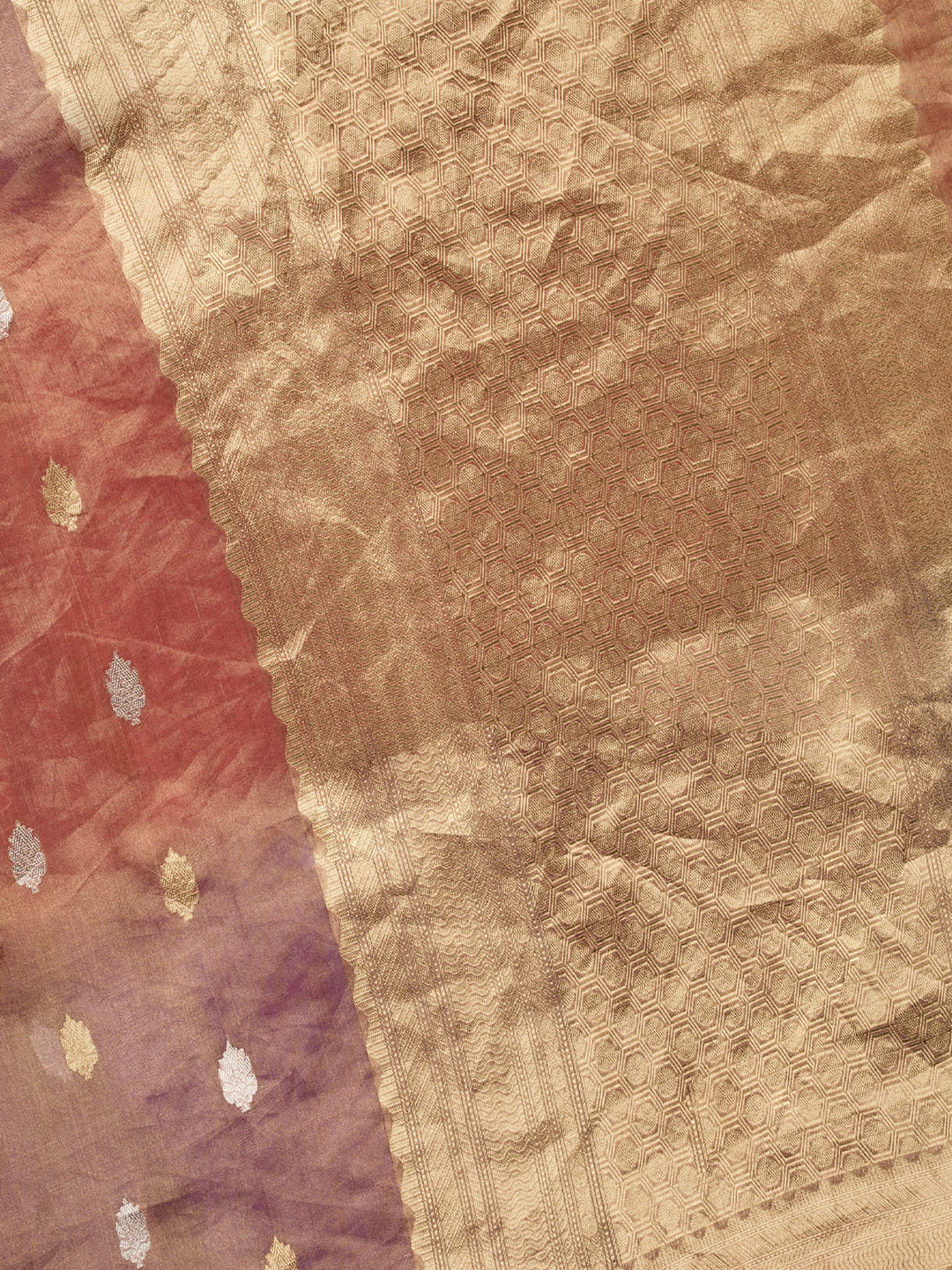 Purple Pure Tissue Sonarupa Butis Banarasi Saree_4