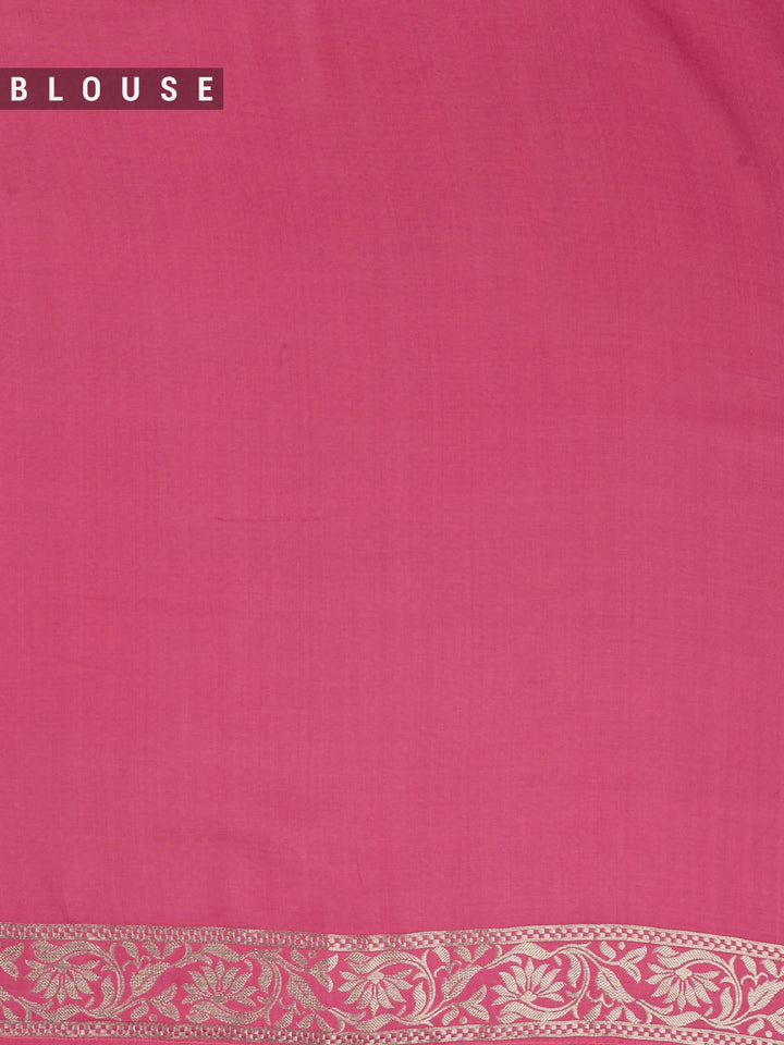 Pink Mysore Silk Sonarupa Buta Banarasi Saree