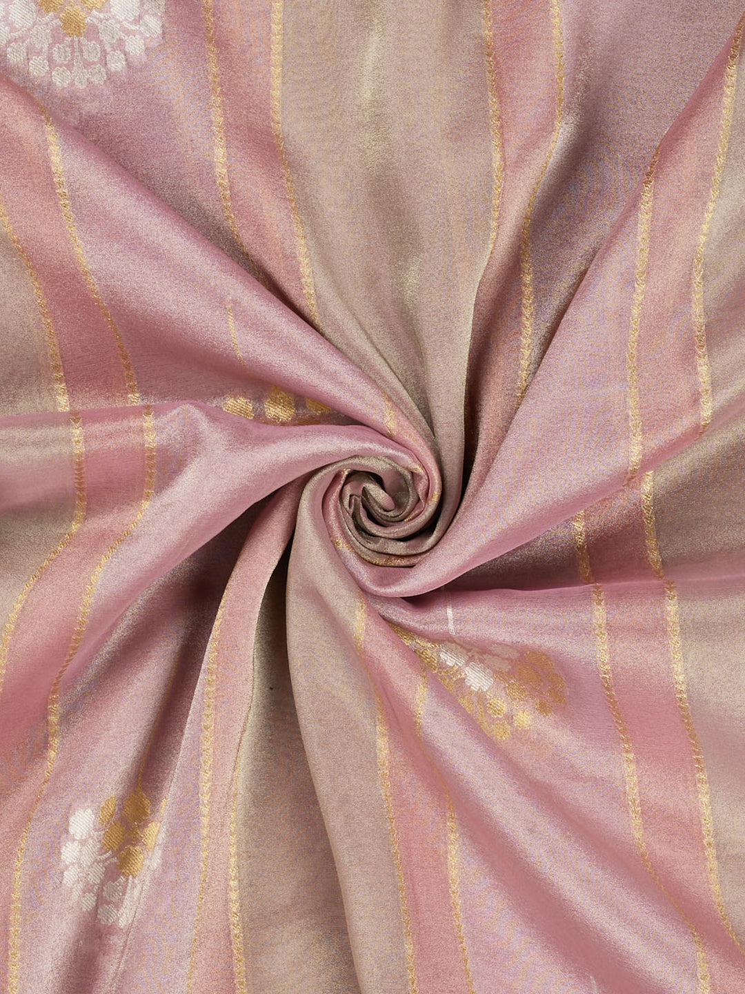 Pink Tissue Zari Weave Banarasi Saree_3