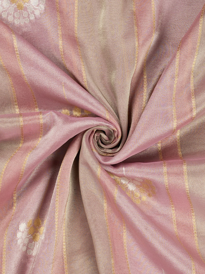 Pink Tissue Zari Weave Banarasi Saree