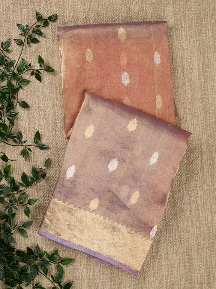 Purple Pure Tissue Sonarupa Butis Banarasi Saree