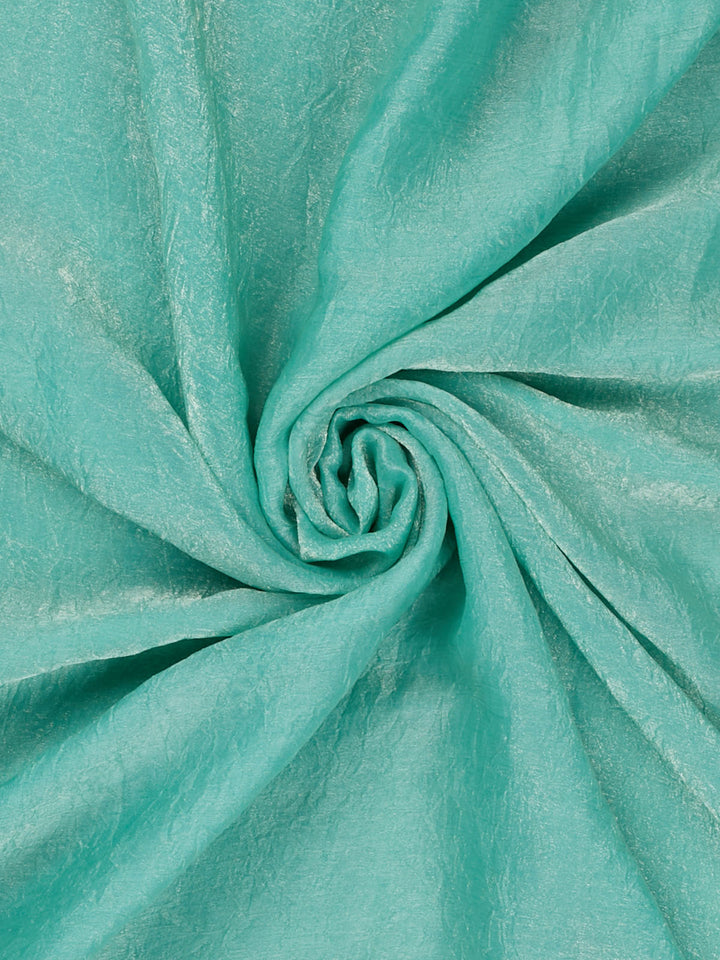 Firozi Tissue Plain Banarasi Saree