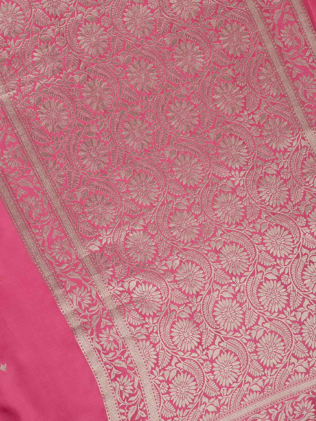 Pink Mysore Silk Sonarupa Buta Banarasi Saree_4