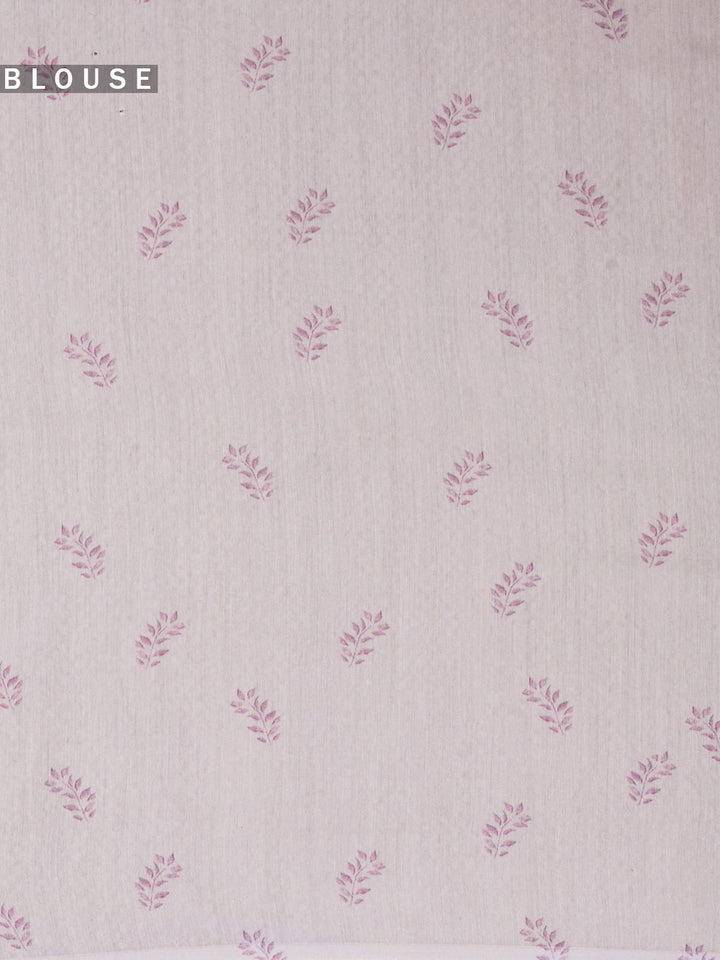 Purple Pure Organza Printed Banarasi Saree