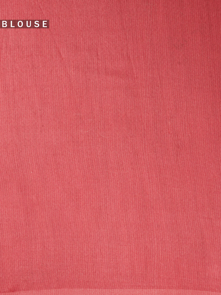 Peach Pure Organza Printed Banarasi Saree