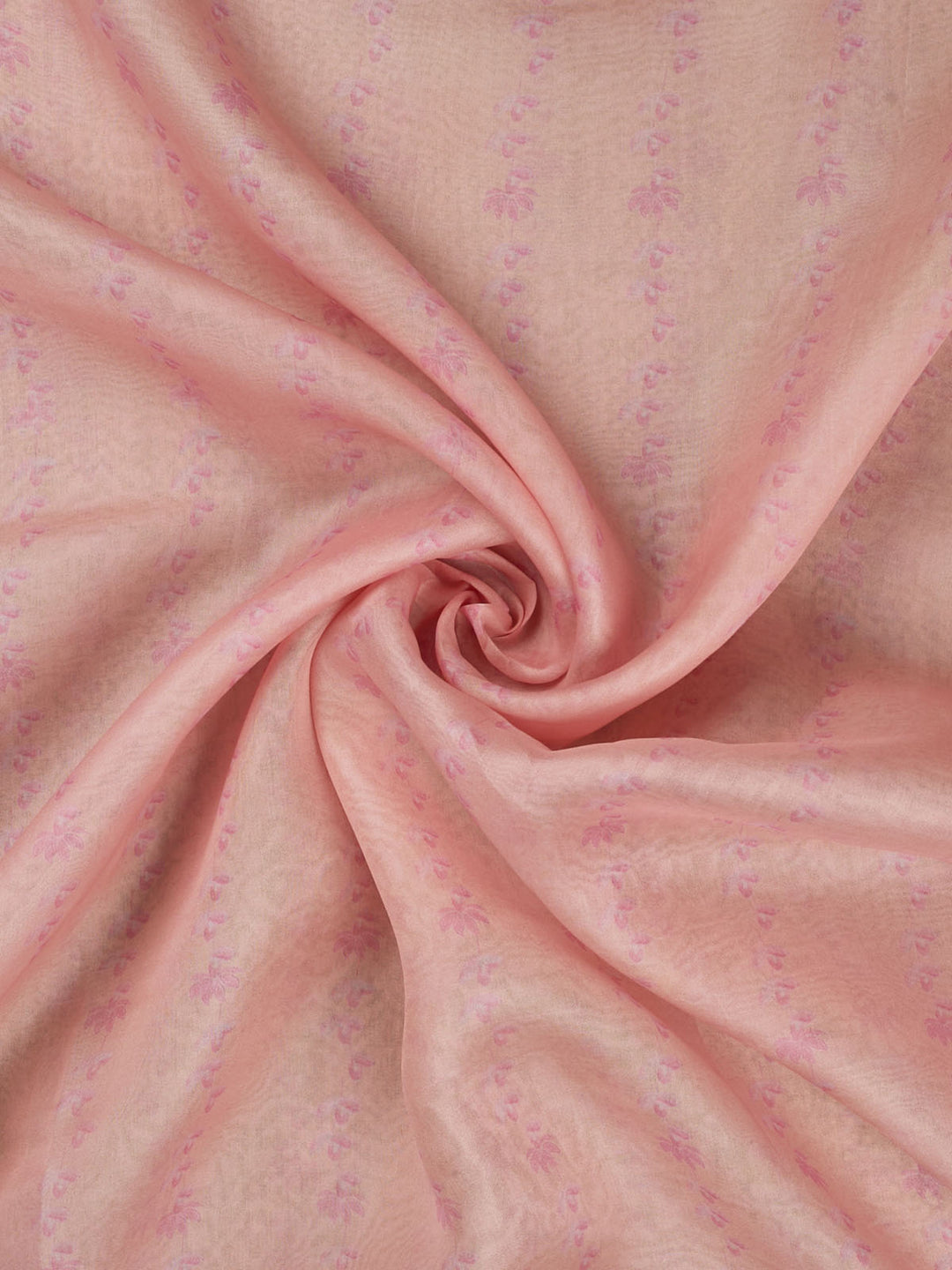 Peach Pure Organza Printed Banarasi Saree_3