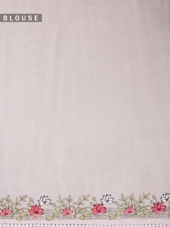 Pink Supernet Thread Butas Banarasi Saree