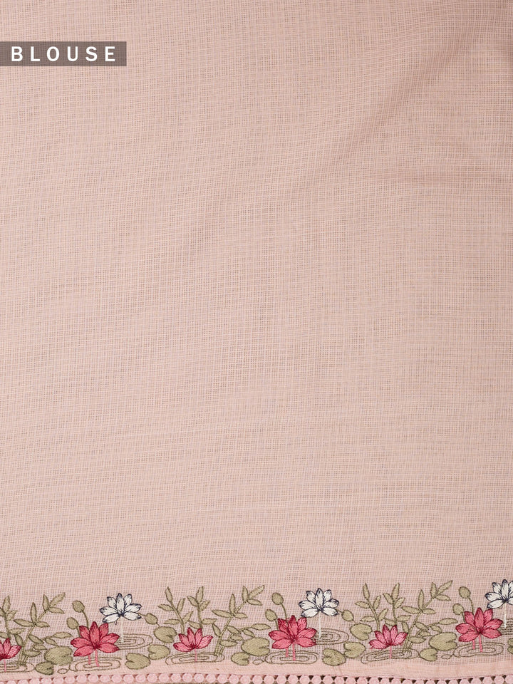 Peach  Supernet Thread Butas Banarasi Saree