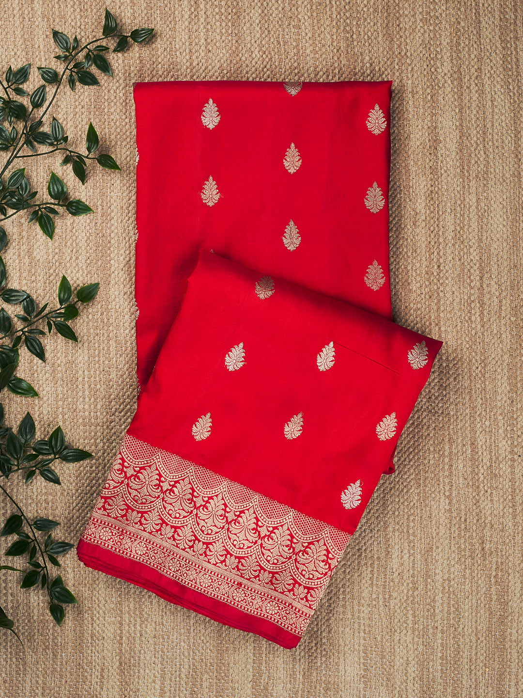 Hot Pink Katan Silk Banarasi Saree_1