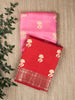 Red Pink Shaded Katan Silk Banarasi Saree