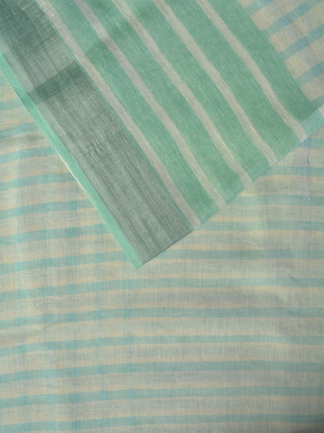 Off-White Linen Silk Banarasi Saree_2