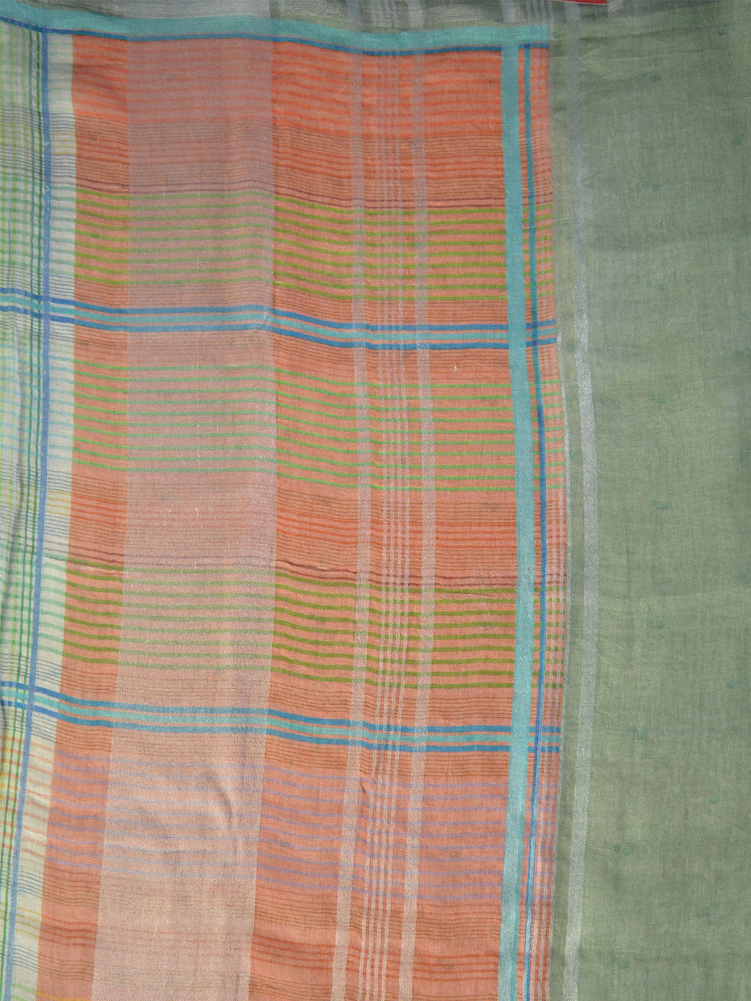 Off-White Linen Silk Banarasi Saree_4