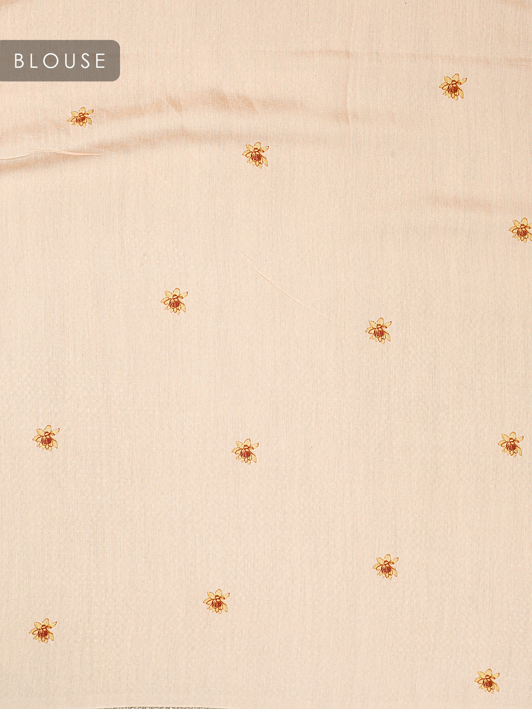 Peach Organza Silk Printed Banarasi Saree_5