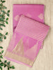 Purple Organza Silk Gold Zari Buti (Kadwa) Banarasi Saree