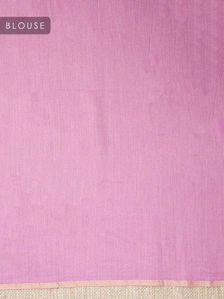 Purple Organza Silk Gold Zari Buti (Kadwa) Banarasi Saree