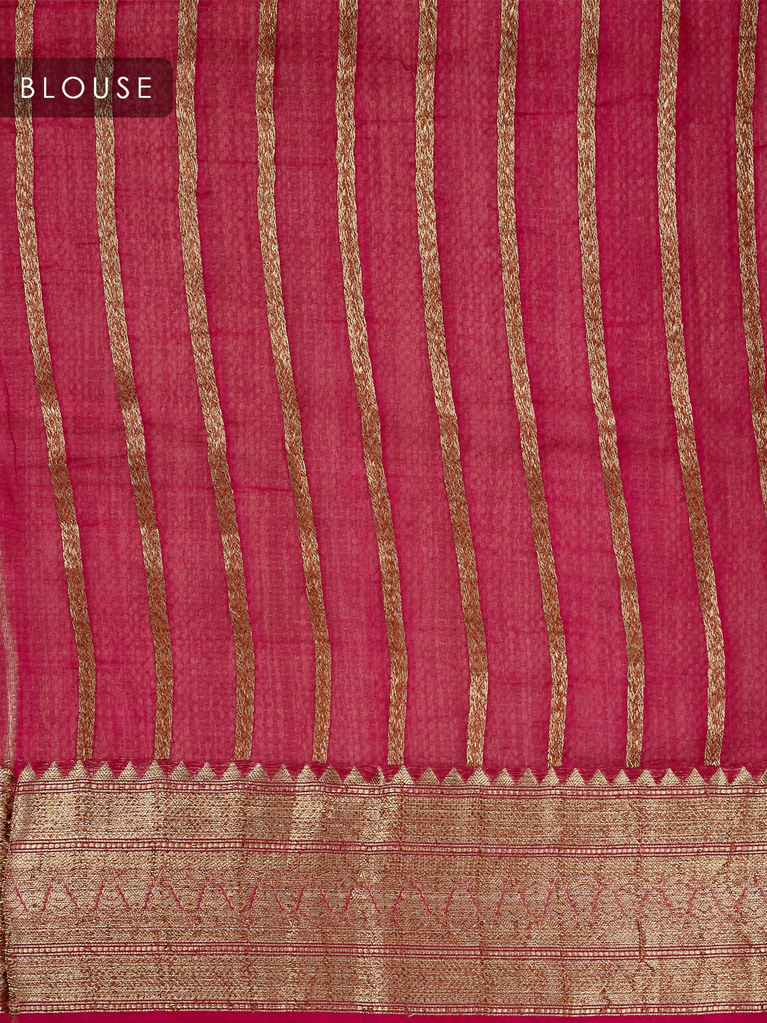 Green Organza Silk Antique Zari Buta Banarasi Saree_6