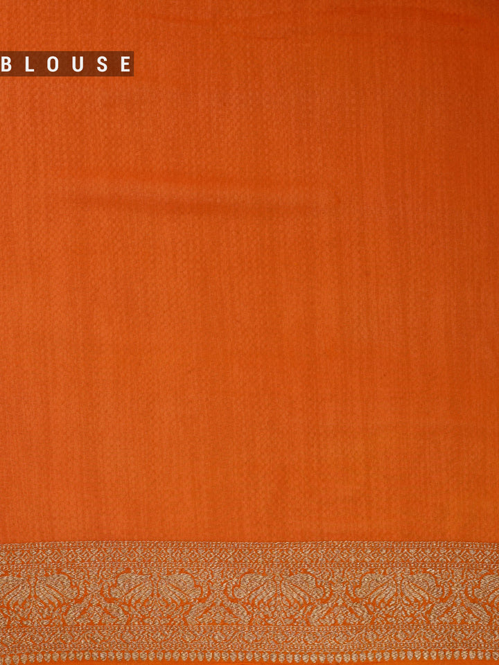 Rani Pink Khaddi Georgette Silk Banarasi Saree